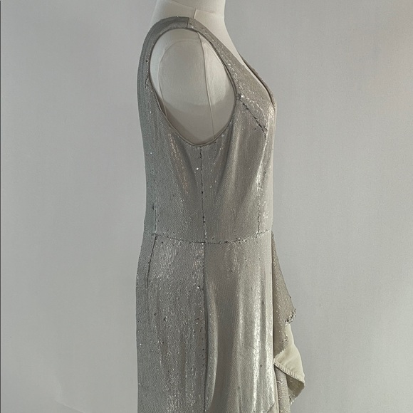 Badgley Mischka Ruffled Sequin Gown, 10 - Picture 15 of 16